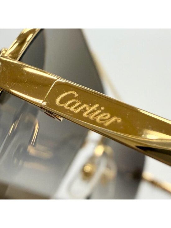 Cartier Panthere de Cartier Two Bridge Gradient Lens Eyewear Sunglasses Gold main image 9
